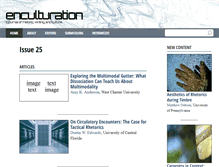 Tablet Screenshot of enculturation.net